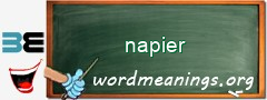 WordMeaning blackboard for napier